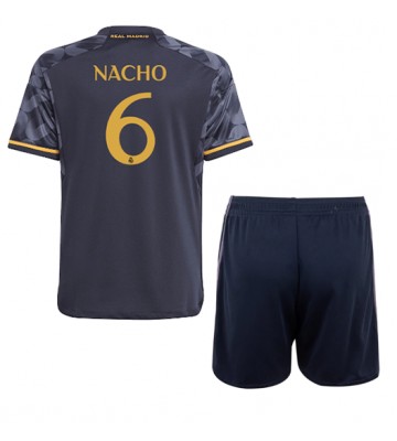 Real Madrid Nacho #6 Replika Babytøj Udebanesæt Børn 2023-24 Kortærmet (+ Korte bukser)
